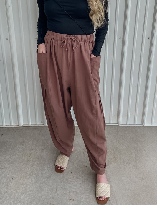 Mocha Effortless Harem Pants