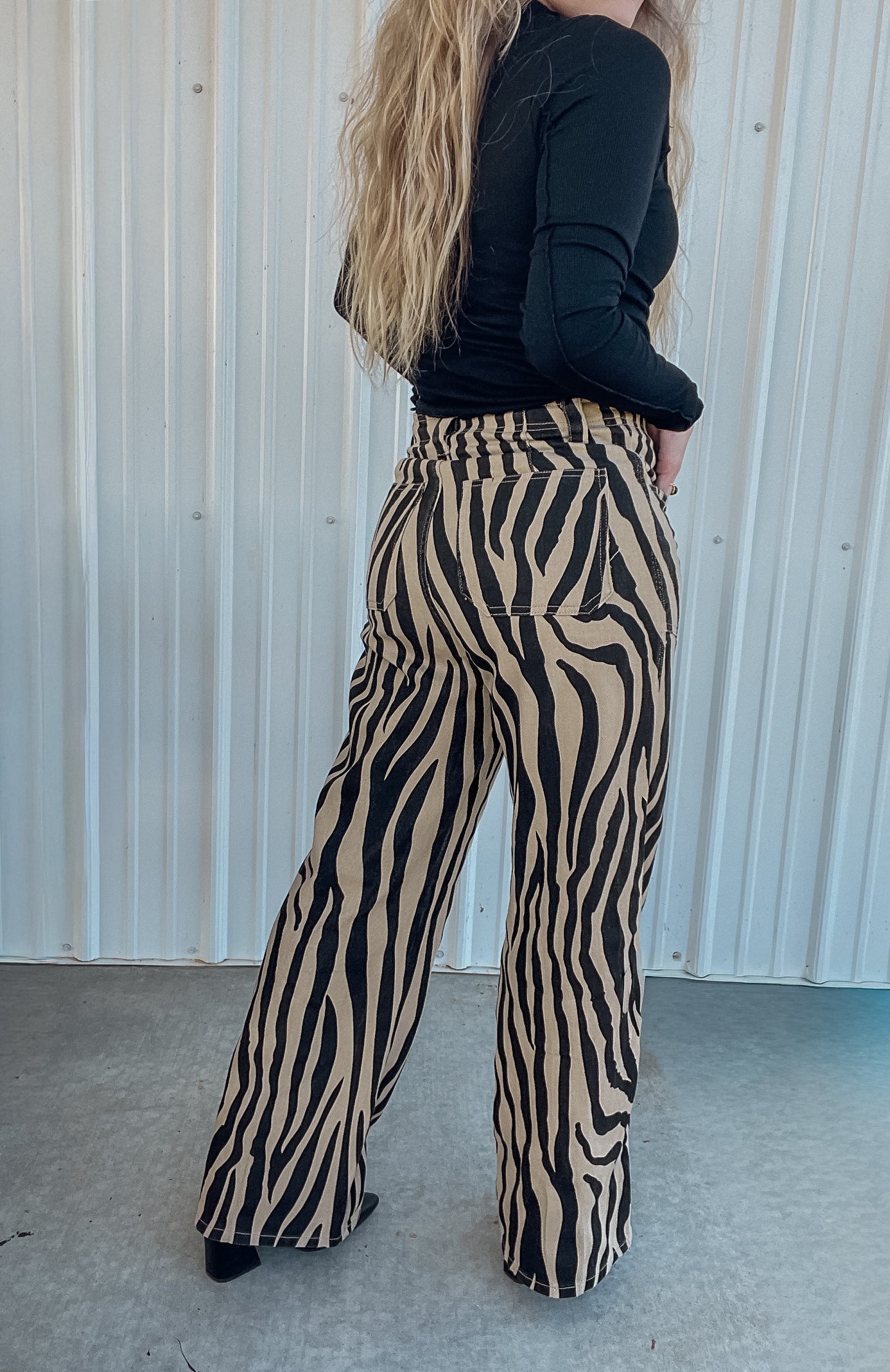 Bold Zebra Wide Leg Pants
