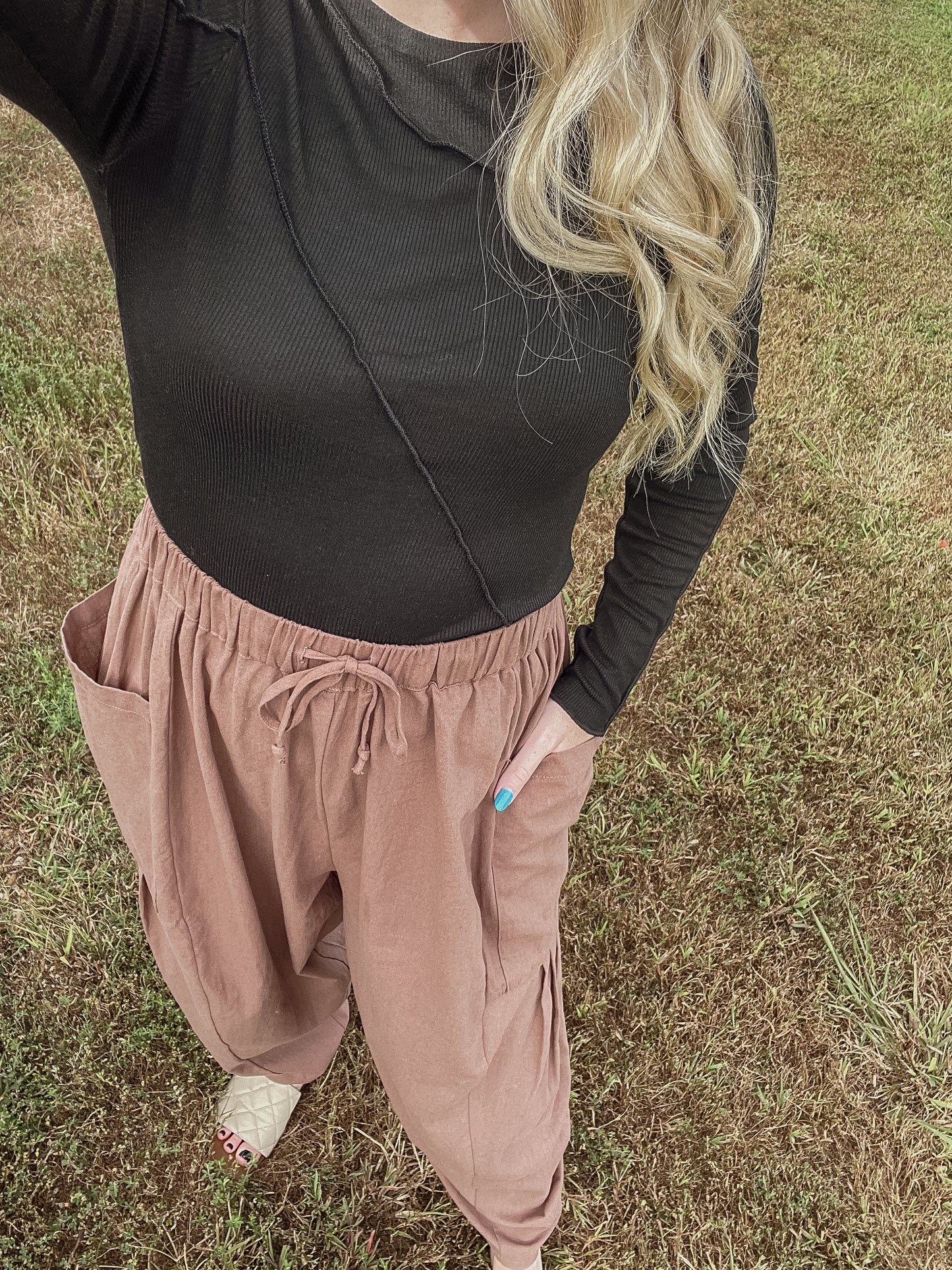Mocha Effortless Harem Pants