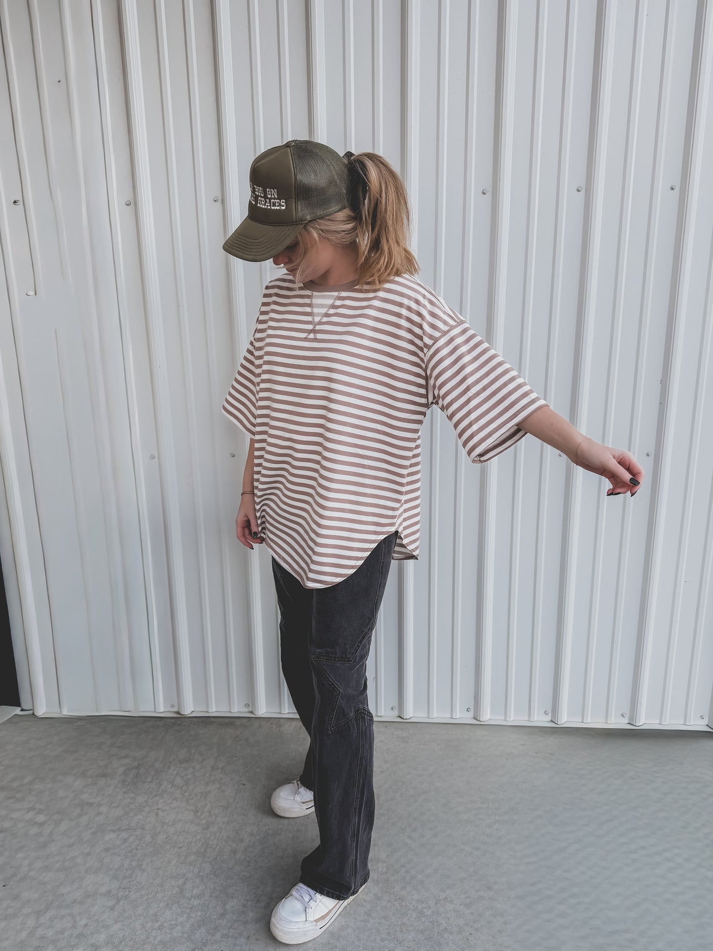 Oversized Striped Tee