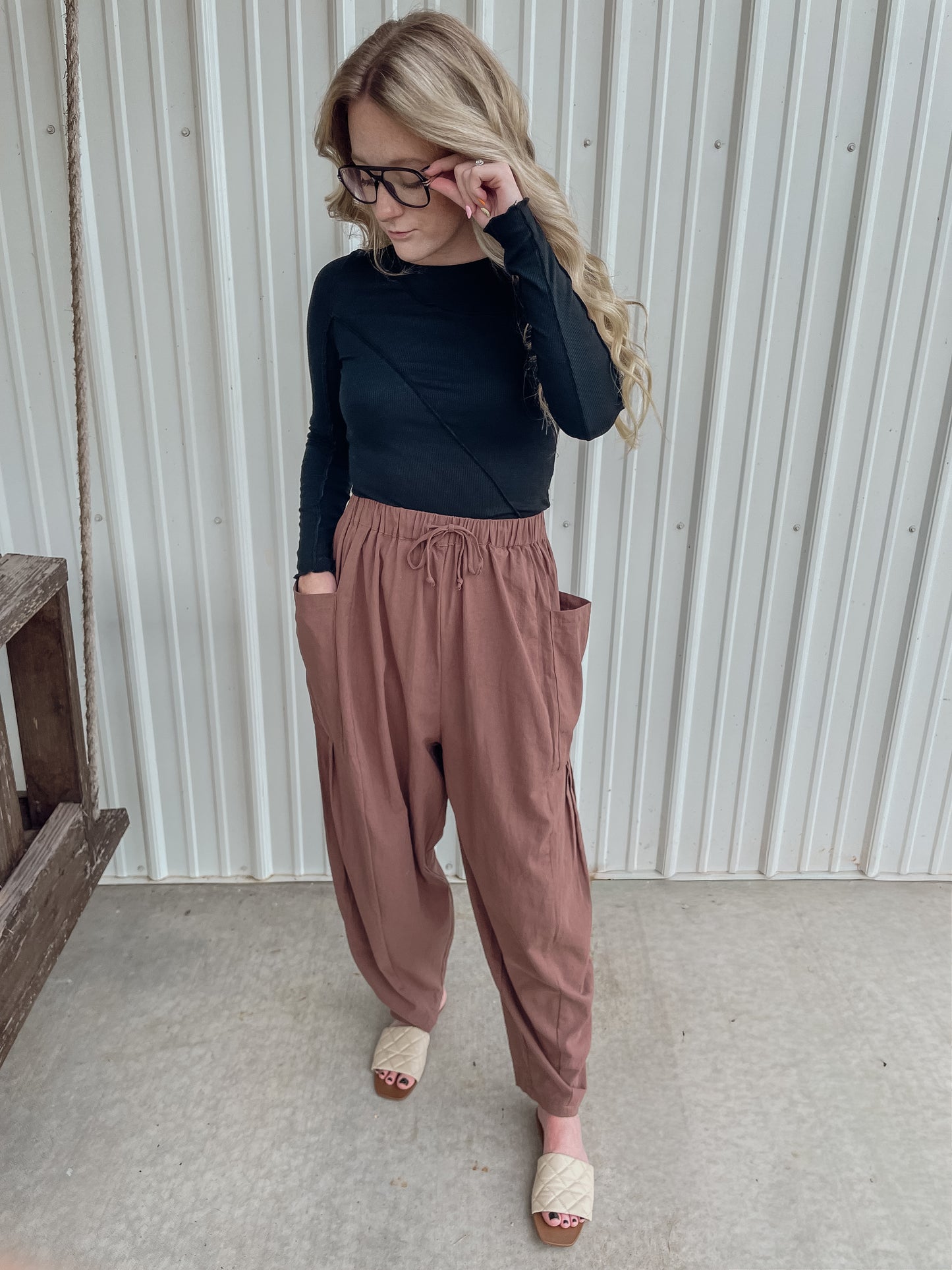 Mocha Effortless Harem Pants