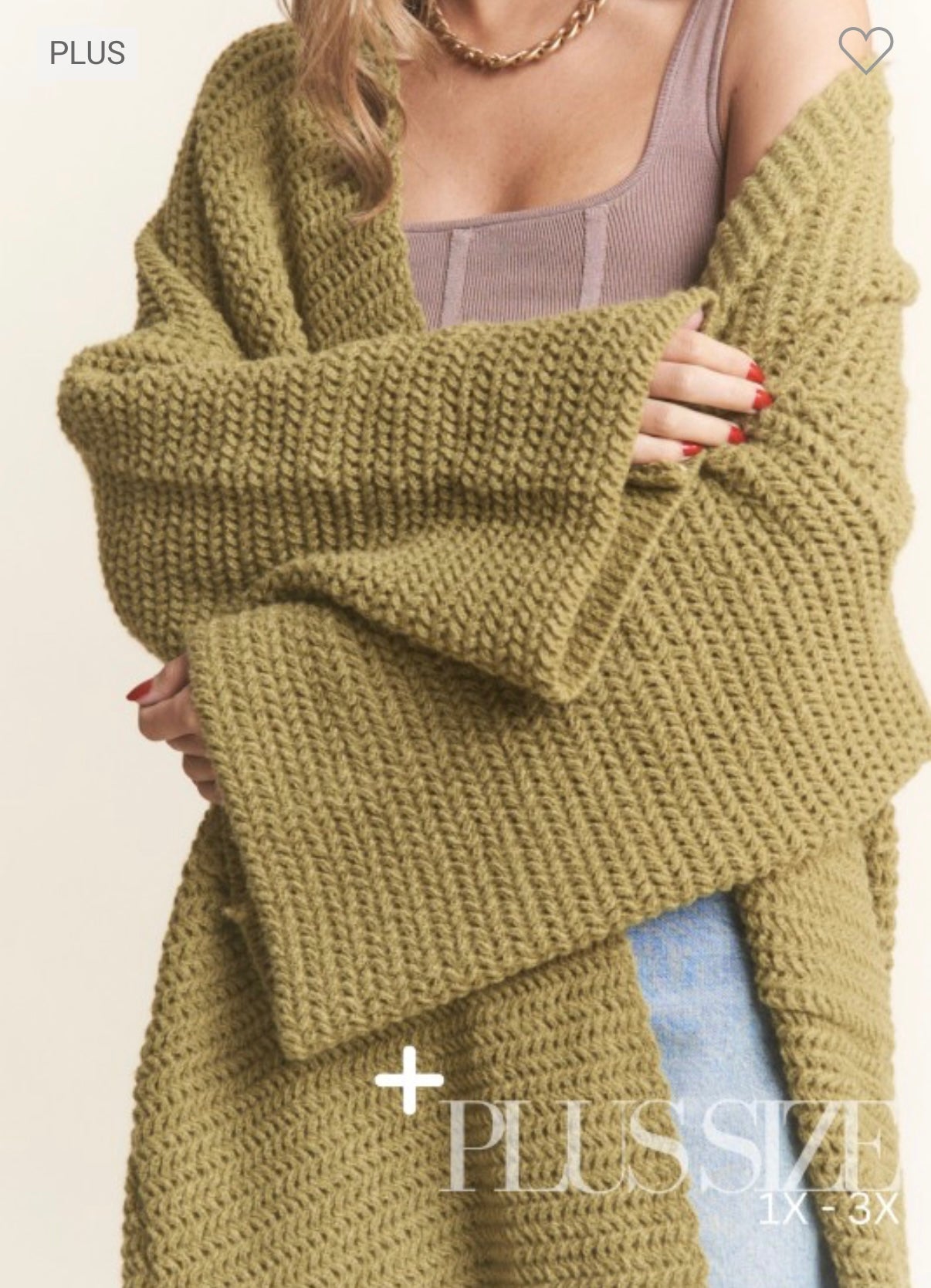 Golden Kiwi Cardigan (PLUS ONLY)