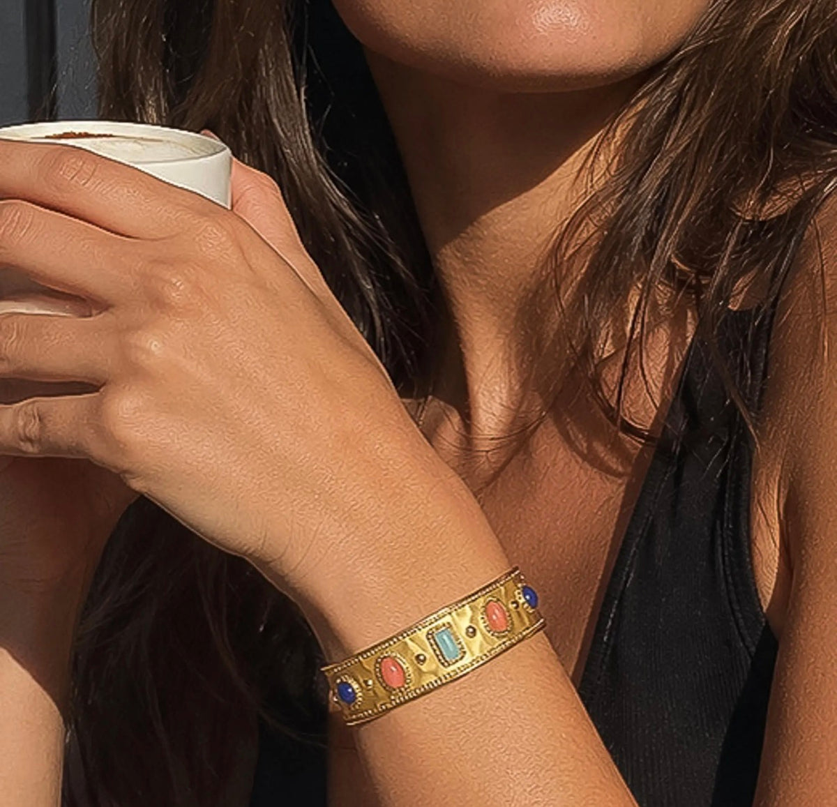 Delaney Stone Cuff Bracelet