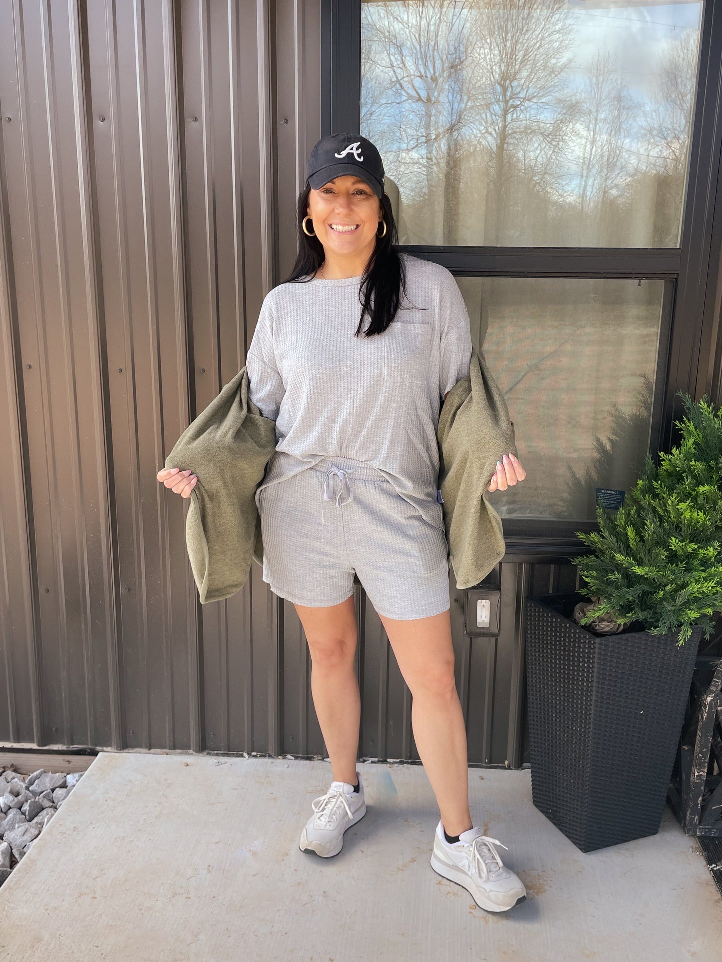 Waffle Tshirt and Shorts Set