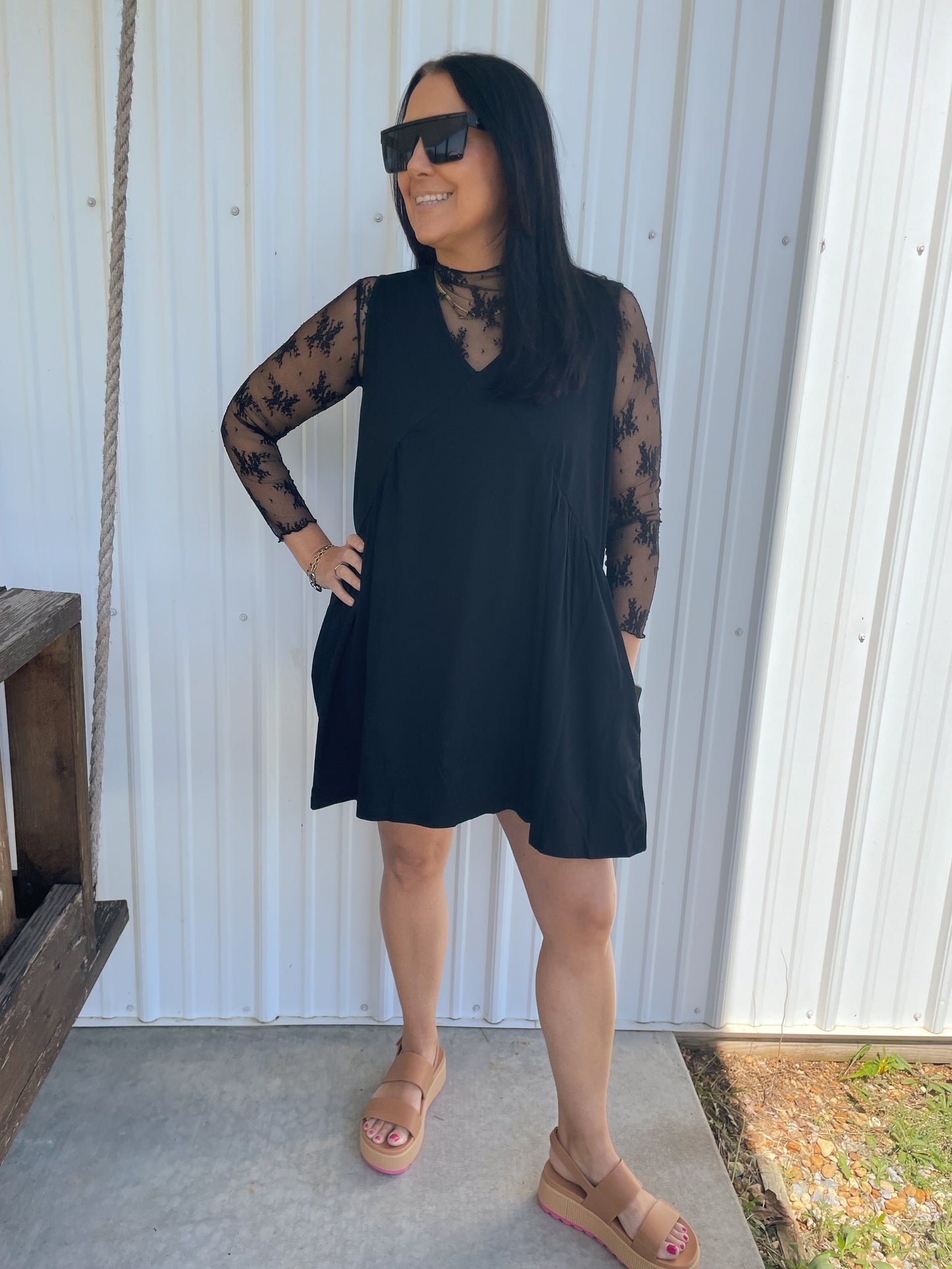 Vneck Mini Dress