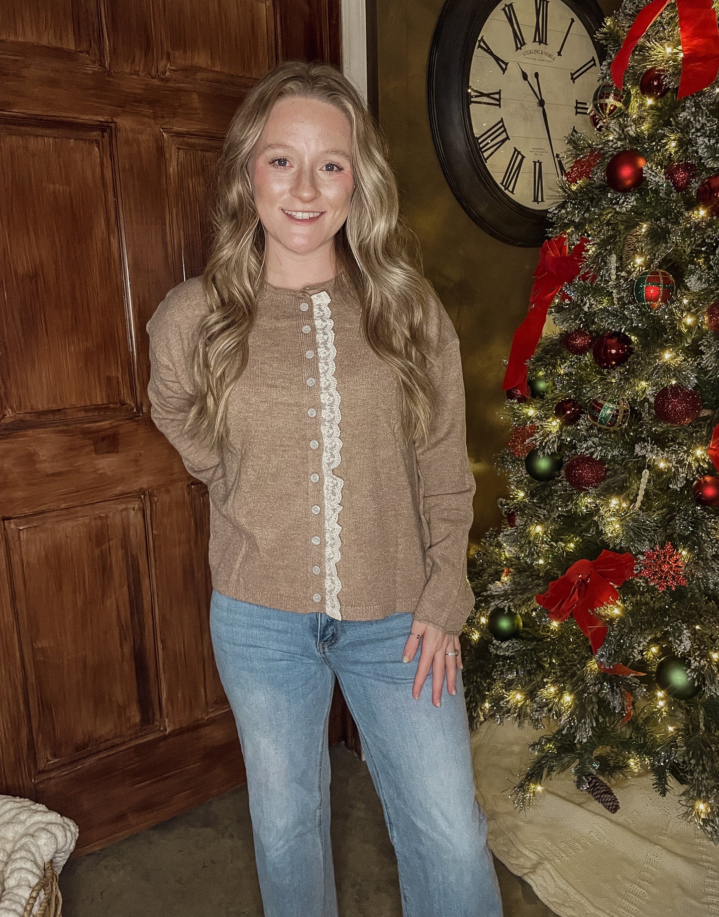 Lace Trim Cardigan