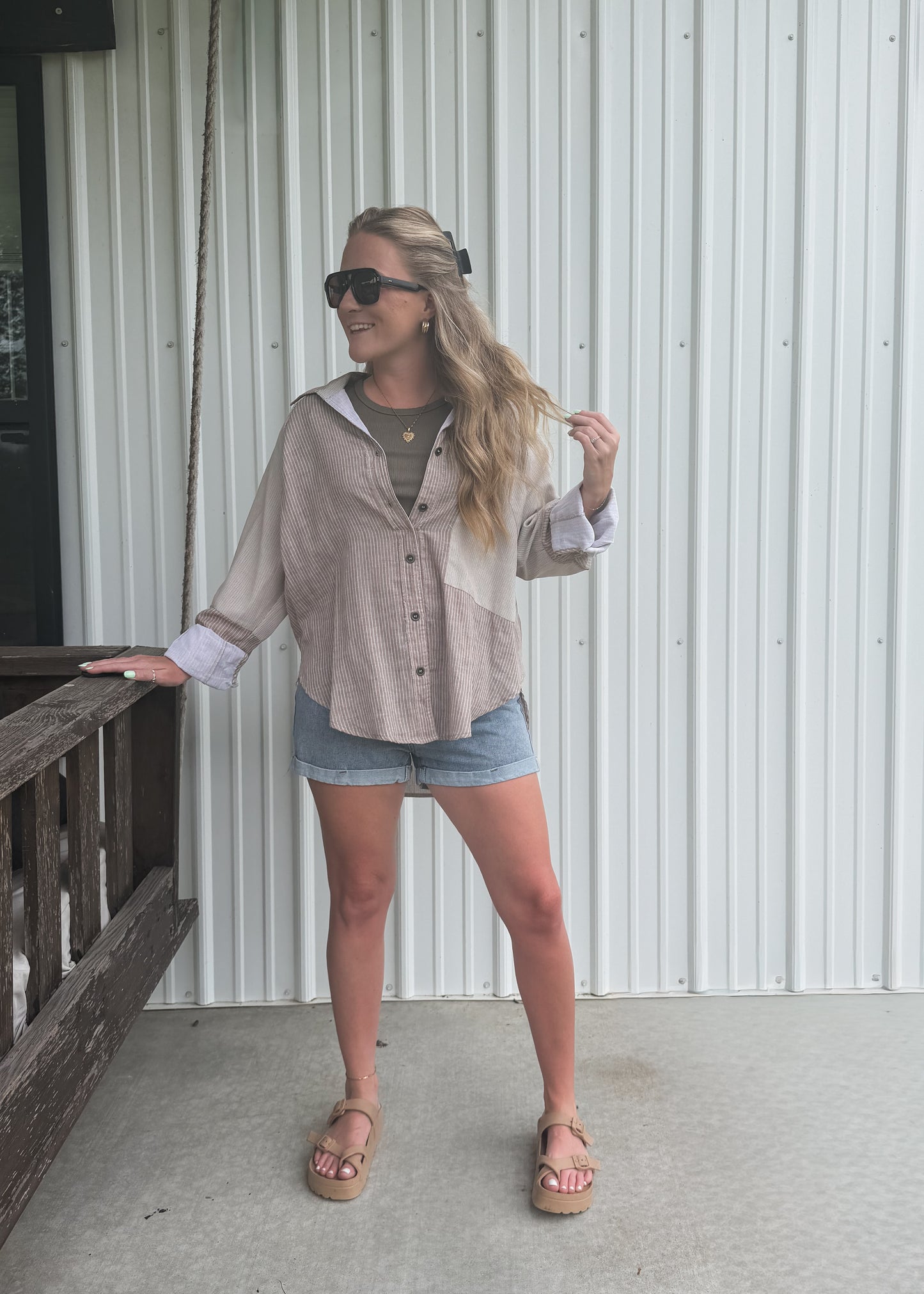 Oat Button Down