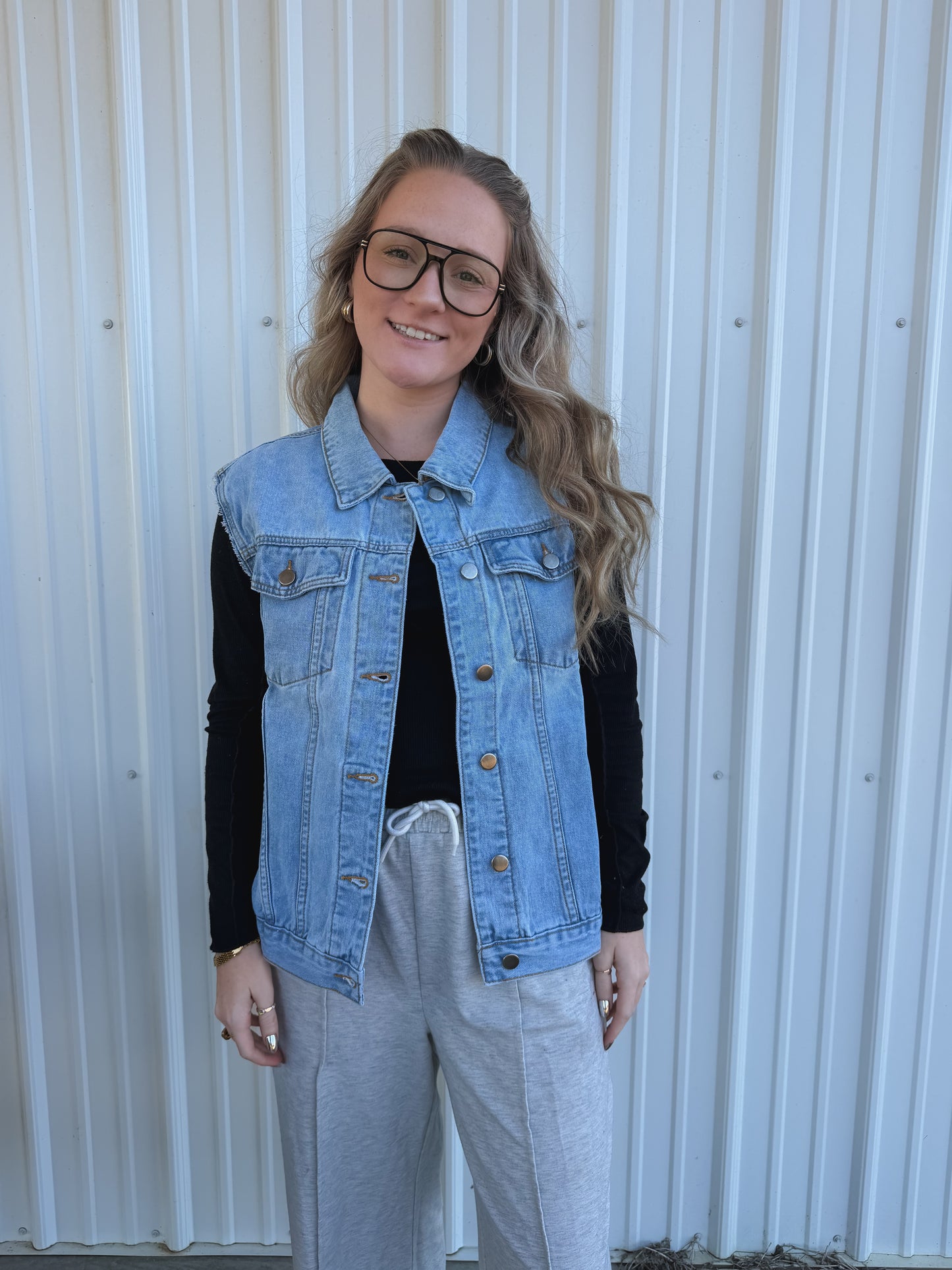 Relaxed Denim Vest