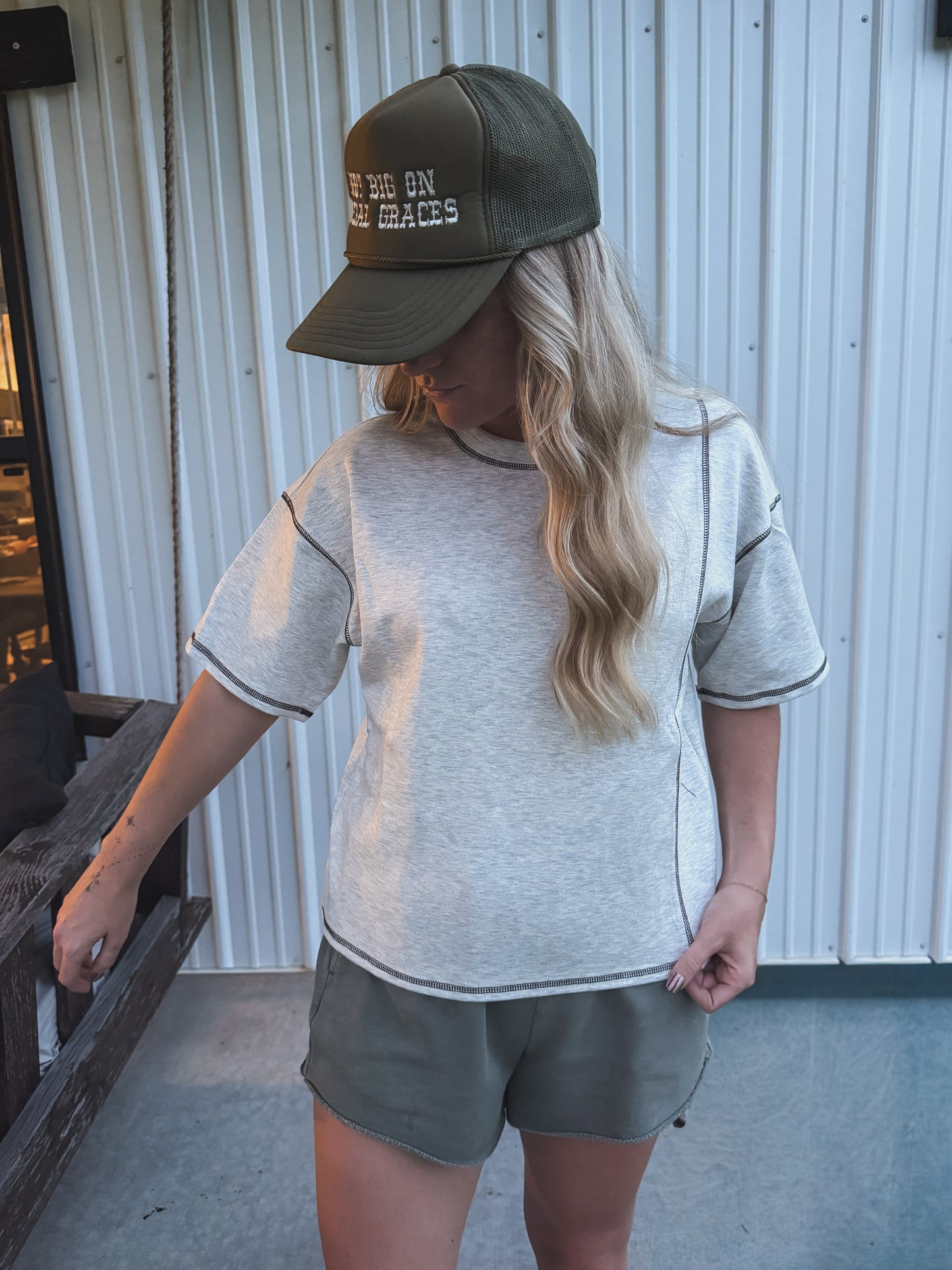 Contrast Stitch Tee