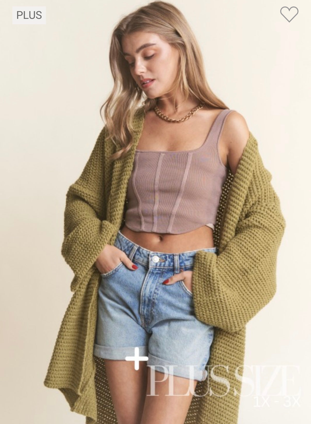 Golden Kiwi Cardigan (PLUS ONLY)