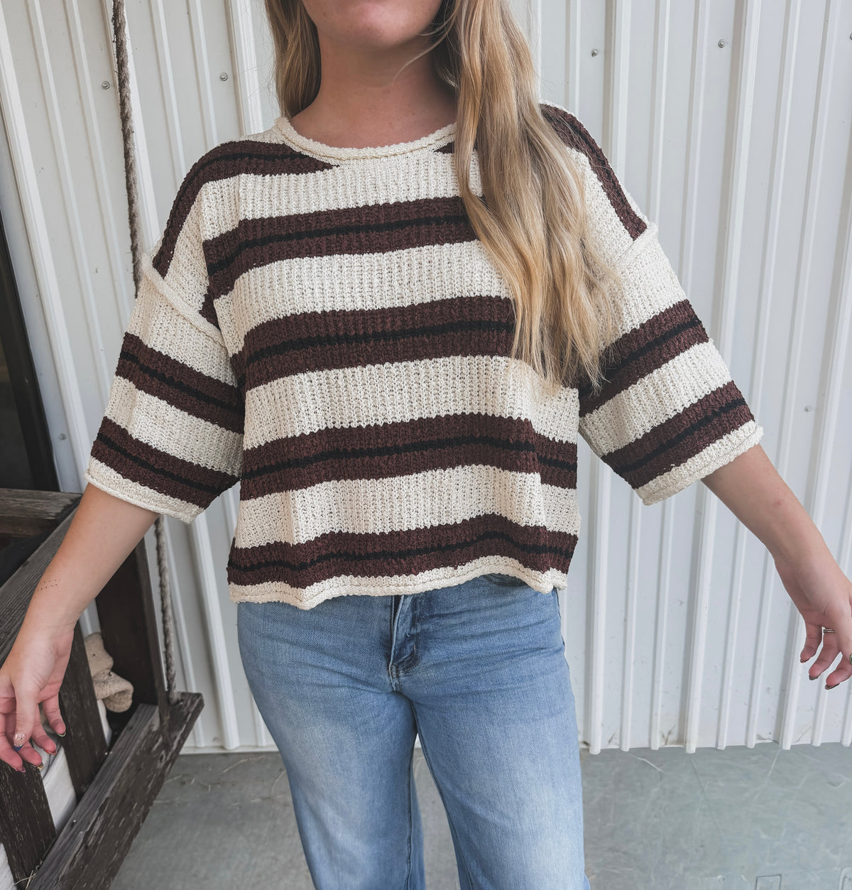 Cocoa 3/4 Sleeve Sweater