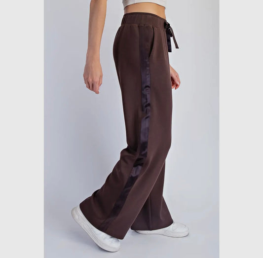 Espresso Luxe Satin Straight Pant