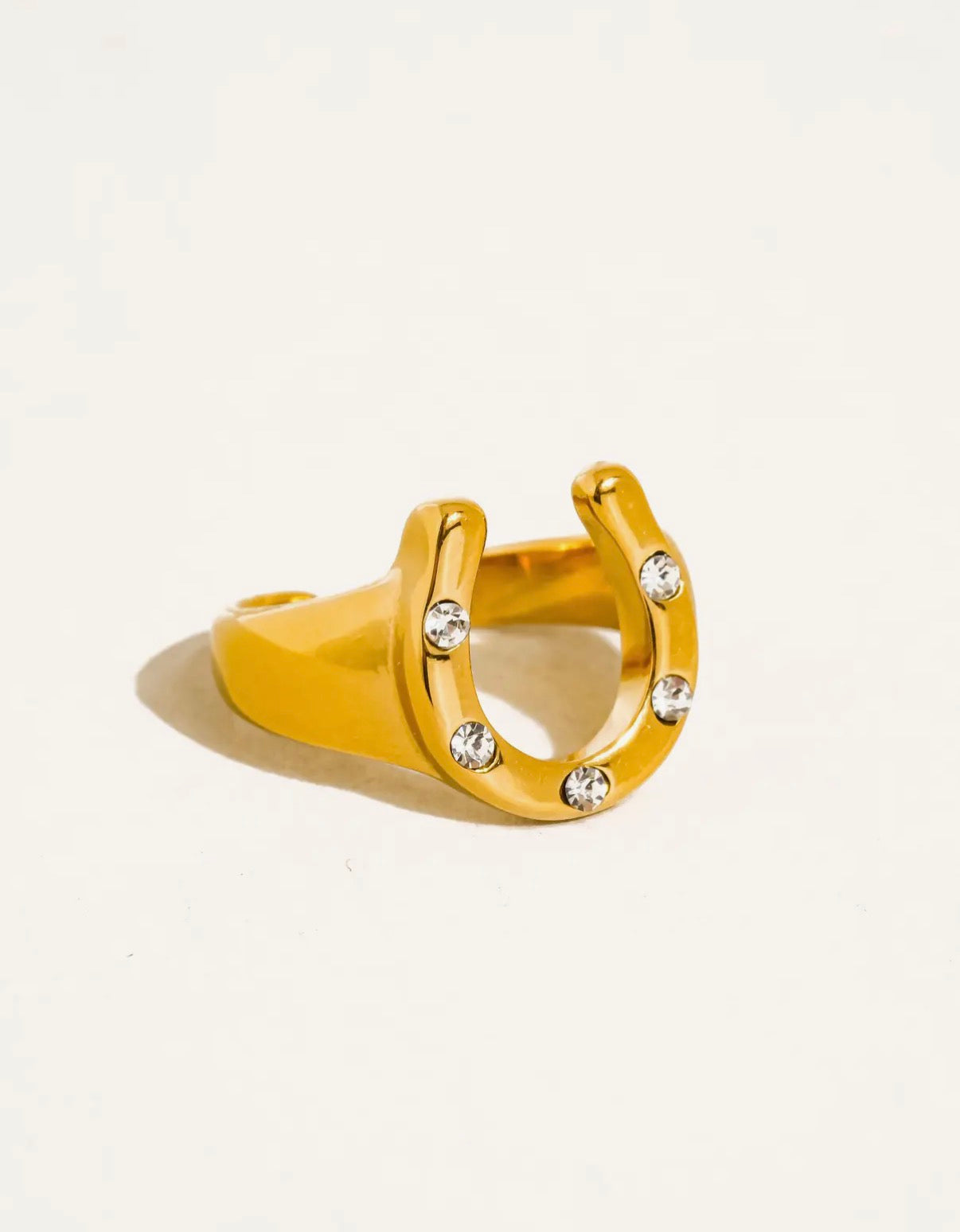 Horseshoe CZ Ring