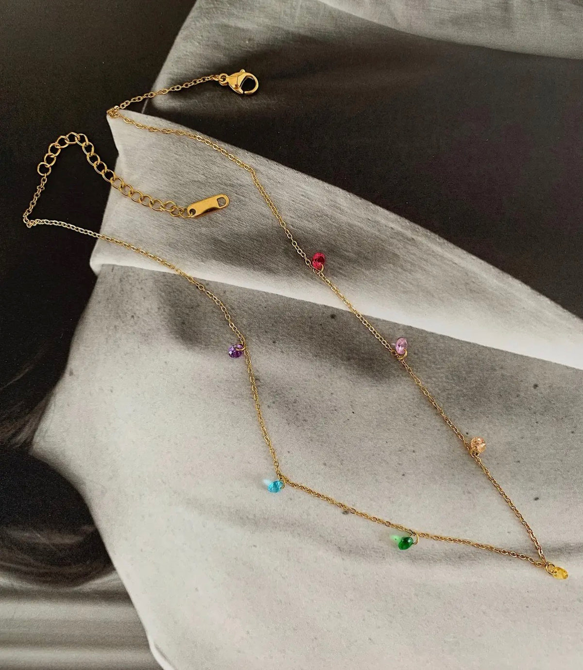 Ariana Mulicolor Petite Chain Necklace
