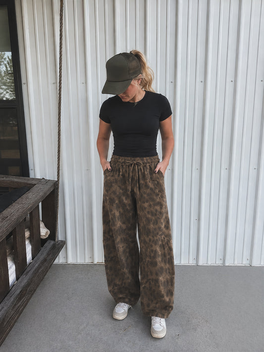 Leopard Barrel Lounge Pants