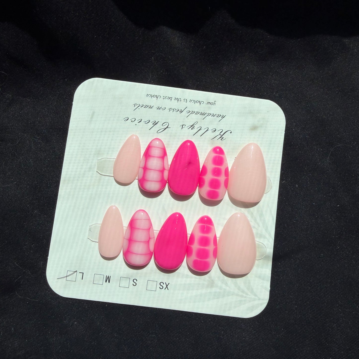 Multi Pink Alligator - Almond