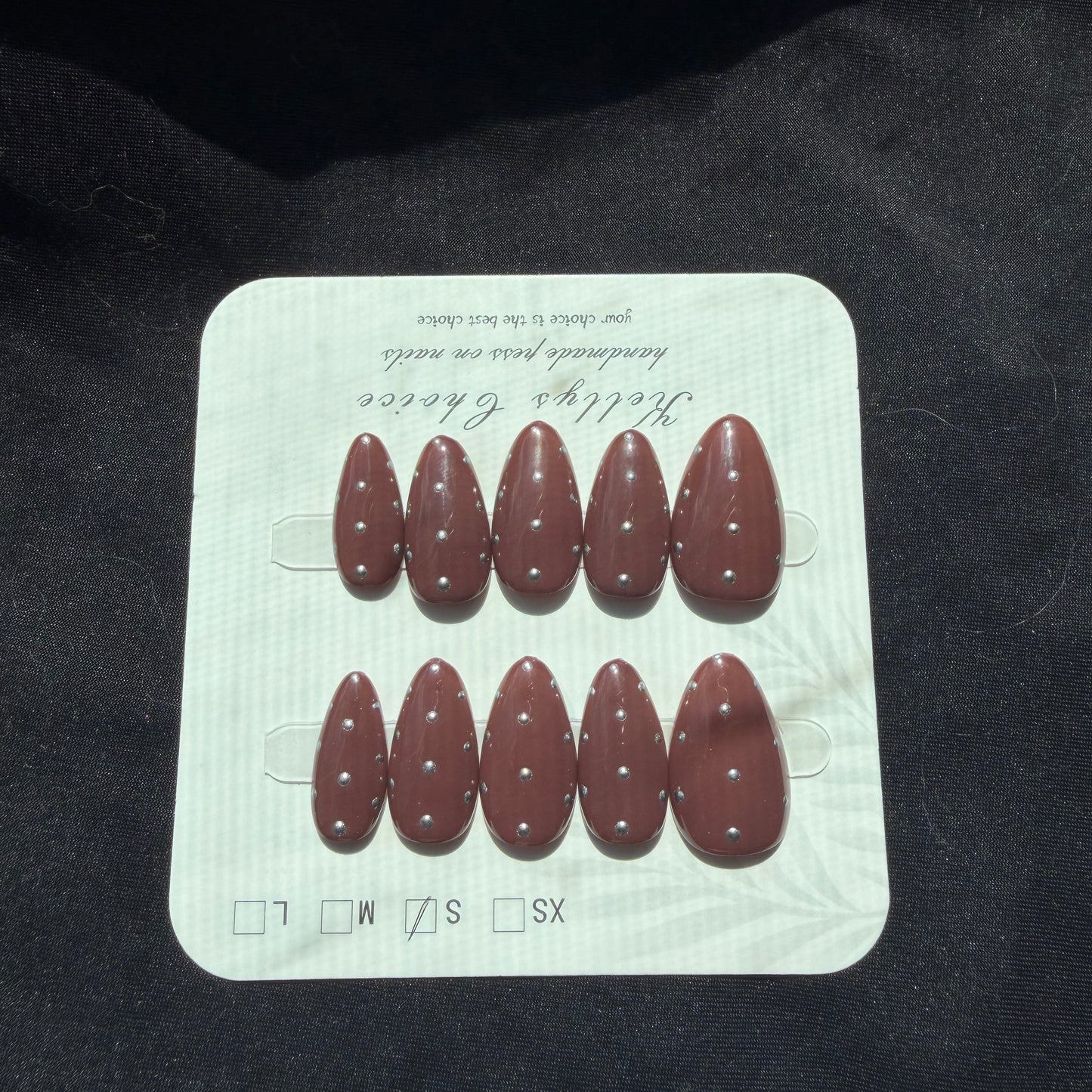 Mocha Dot Nails