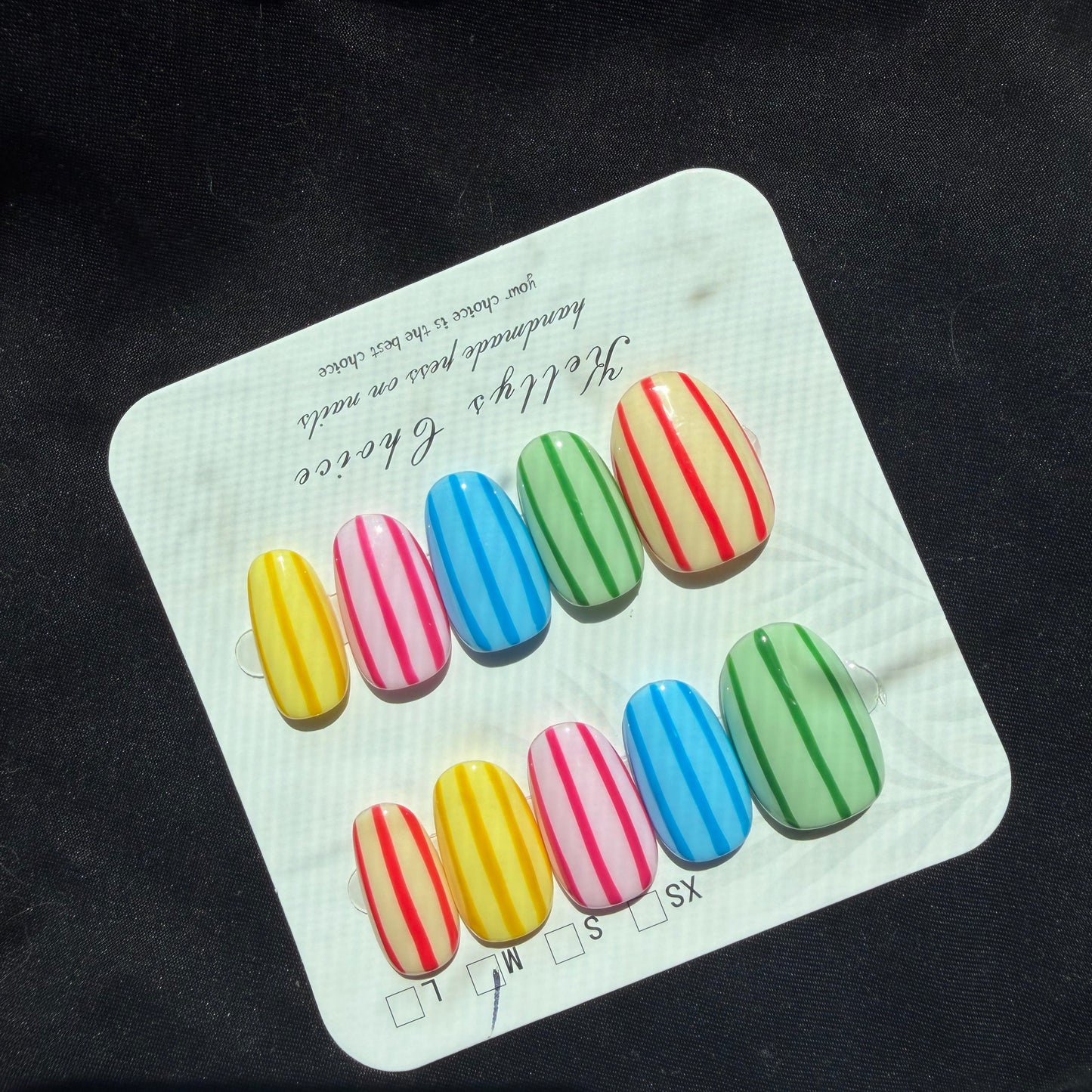 Spring Stripe Nails